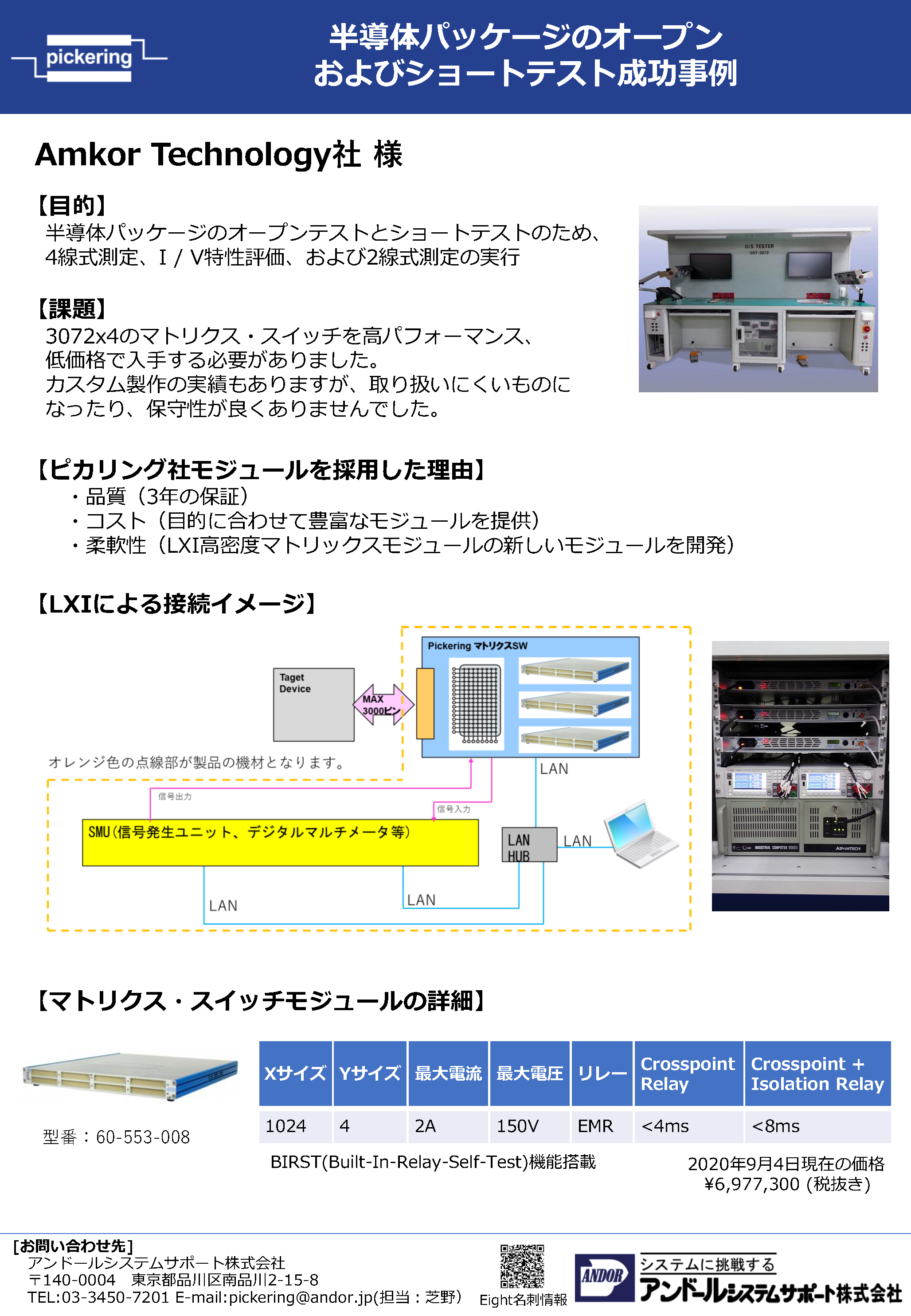 半導体パッケージのオープンおよびショートテストの成功事例