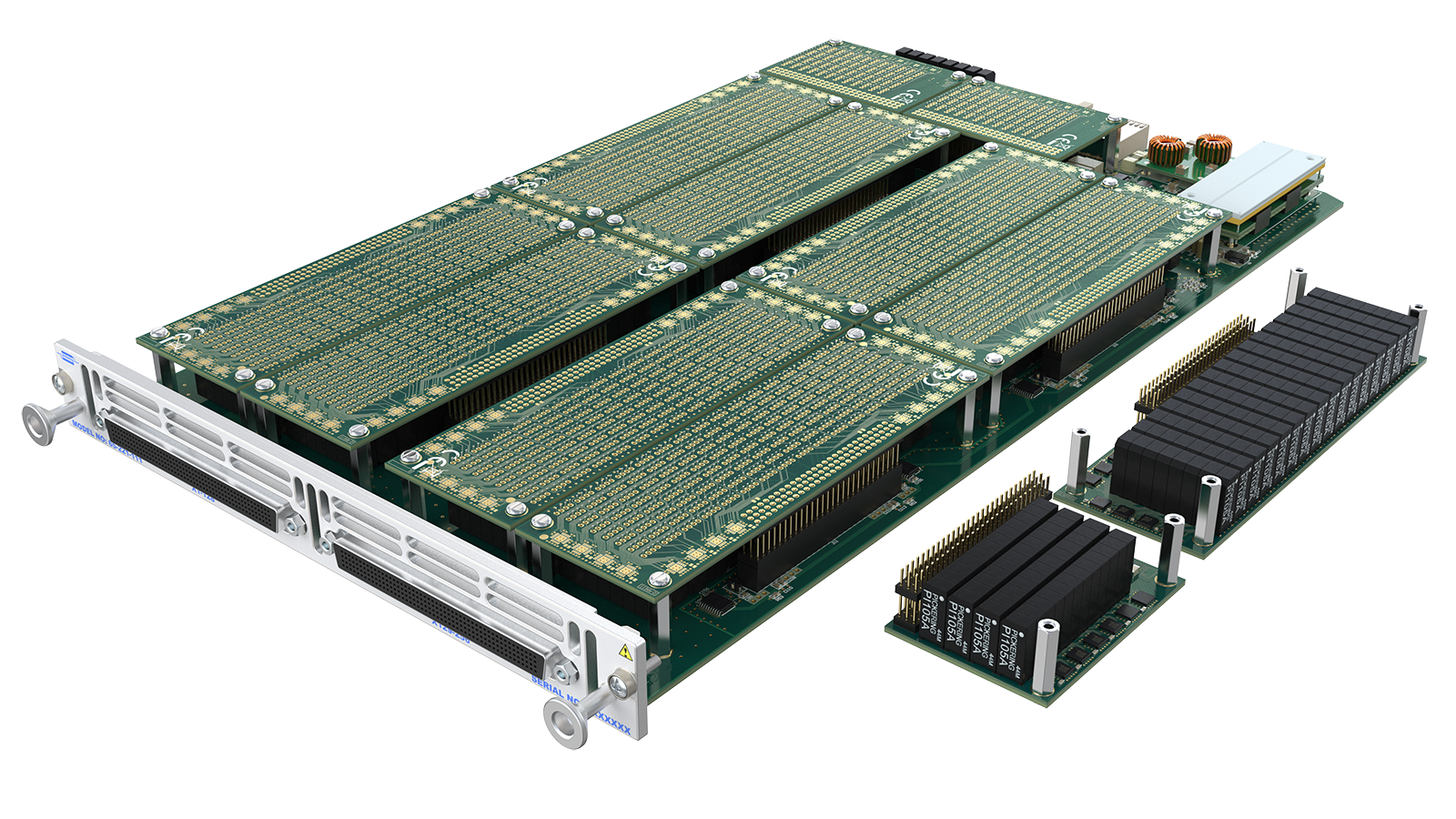 Fig. 5. 65-221 sub-matrix plug-in showing the easily replaceable plug-on modules.