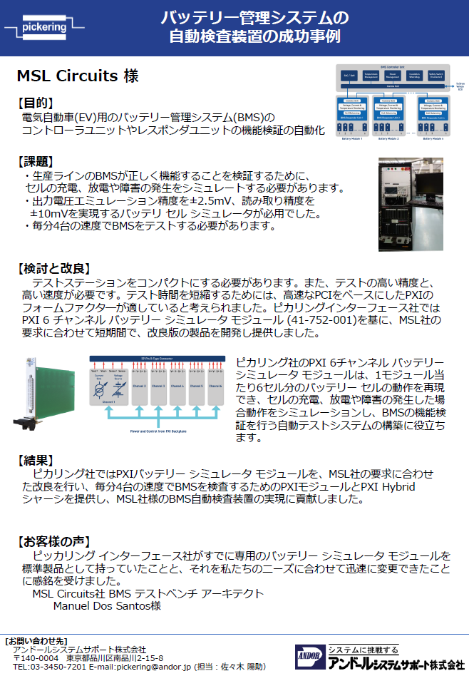 BMSの自動検査装置の成功事例